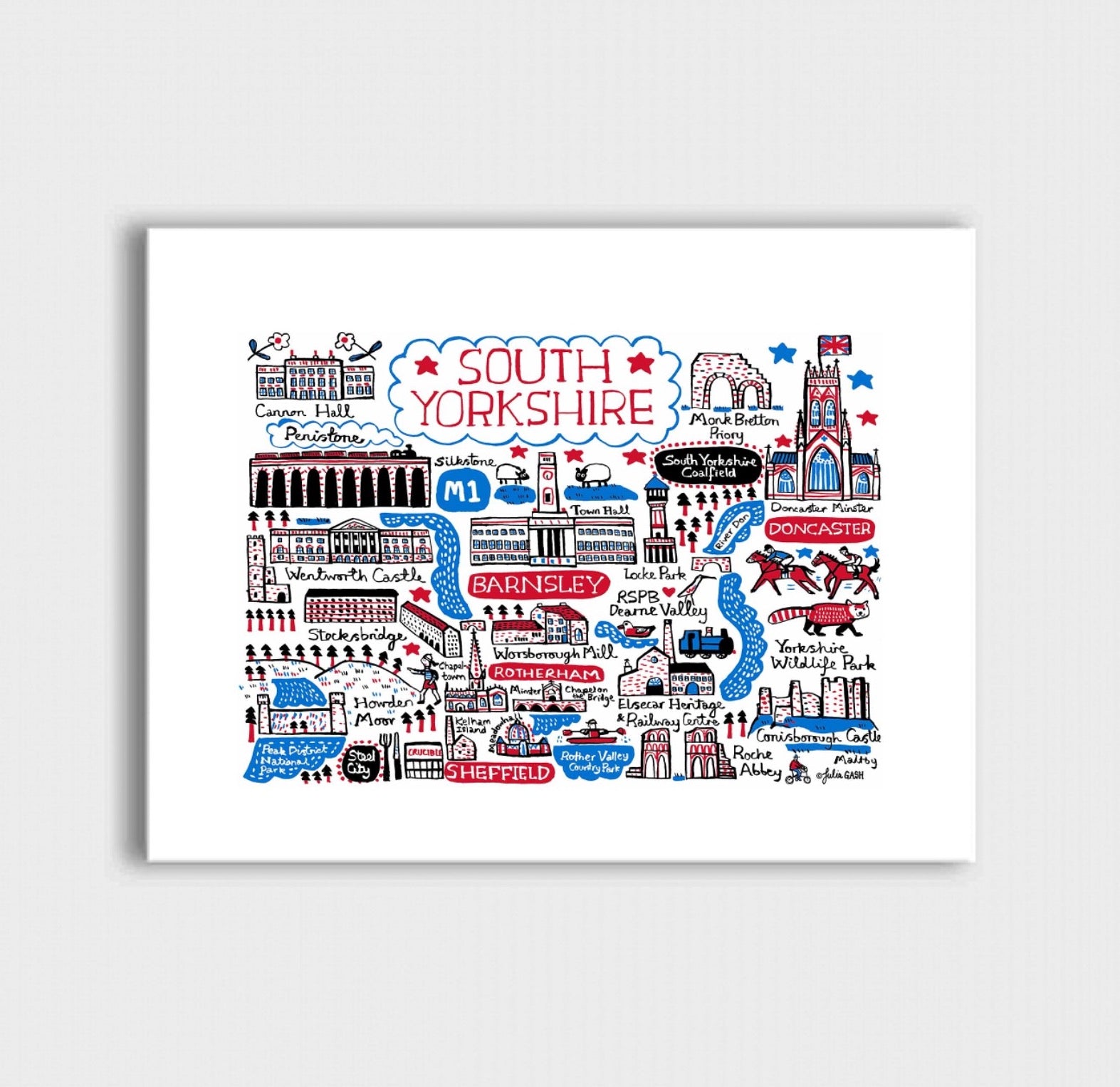 South Yorkshire Art Print by Julia Gash