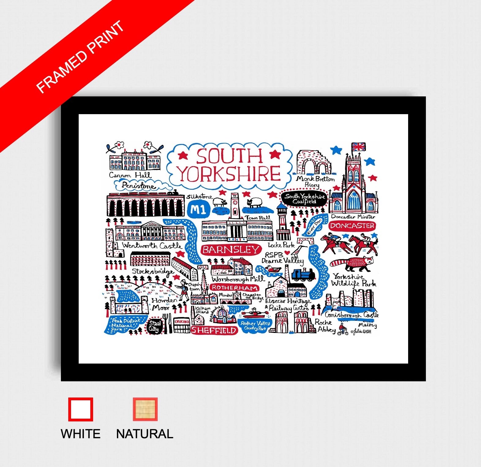 South Yorkshire Art Print by Julia Gash