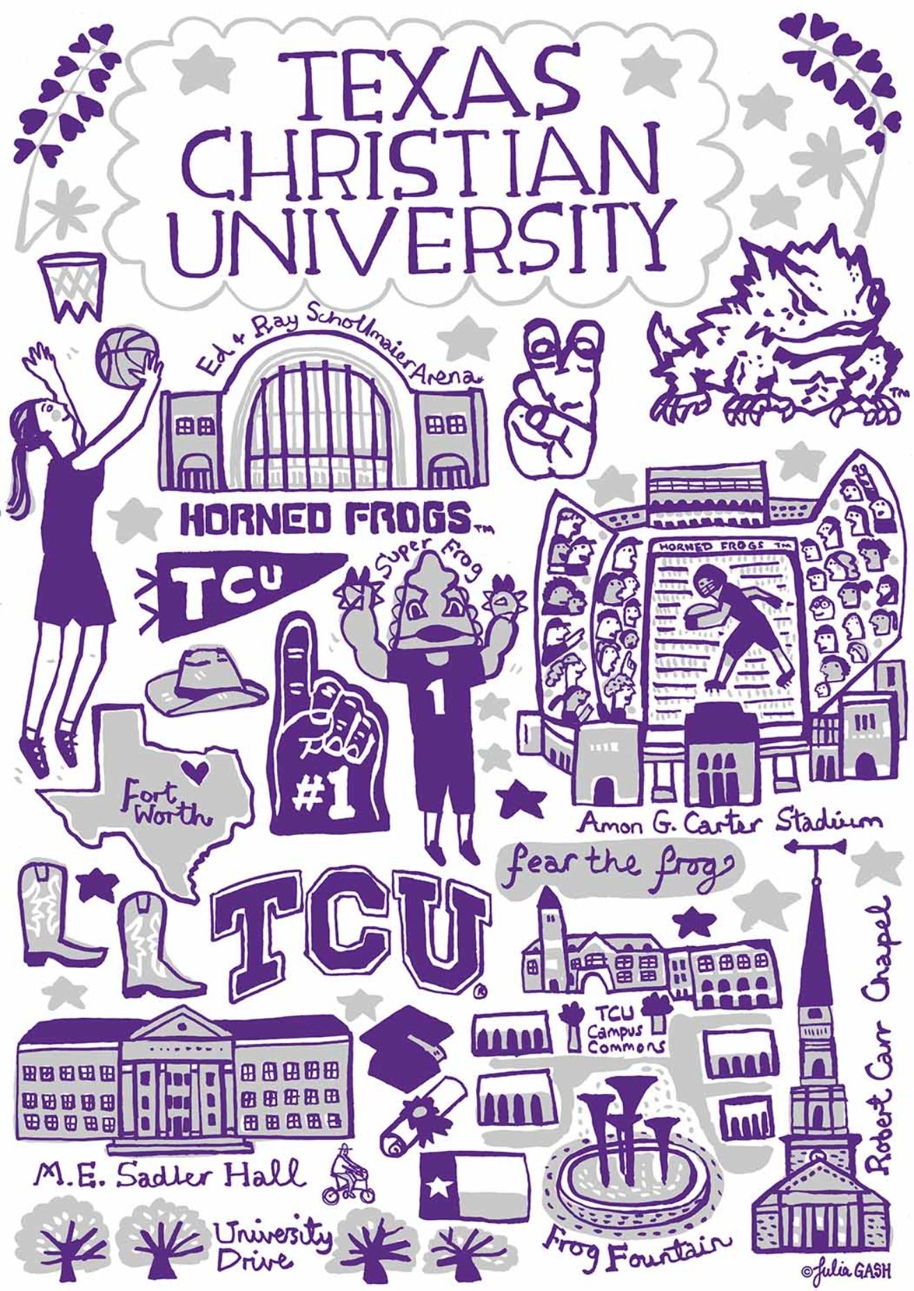 Texas Christian University by Julia Gash