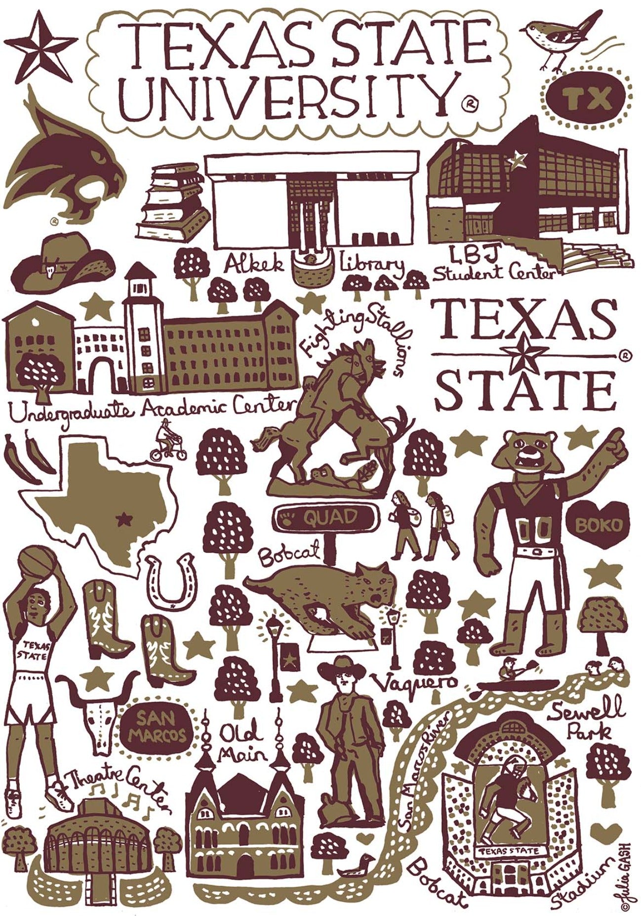 Texas State University by Julia Gash