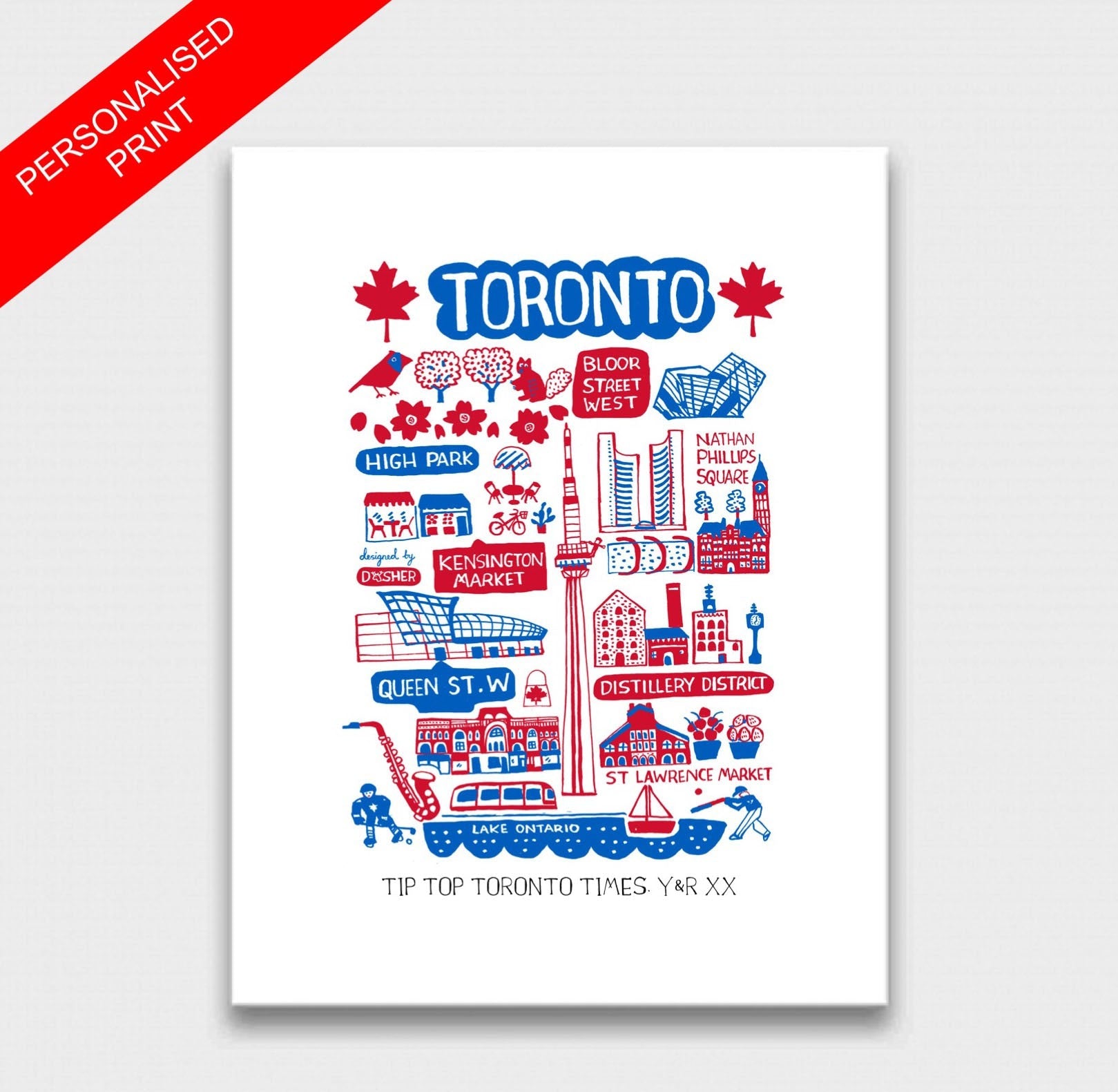 Toronto By Dasher Art Print - Julia Gash