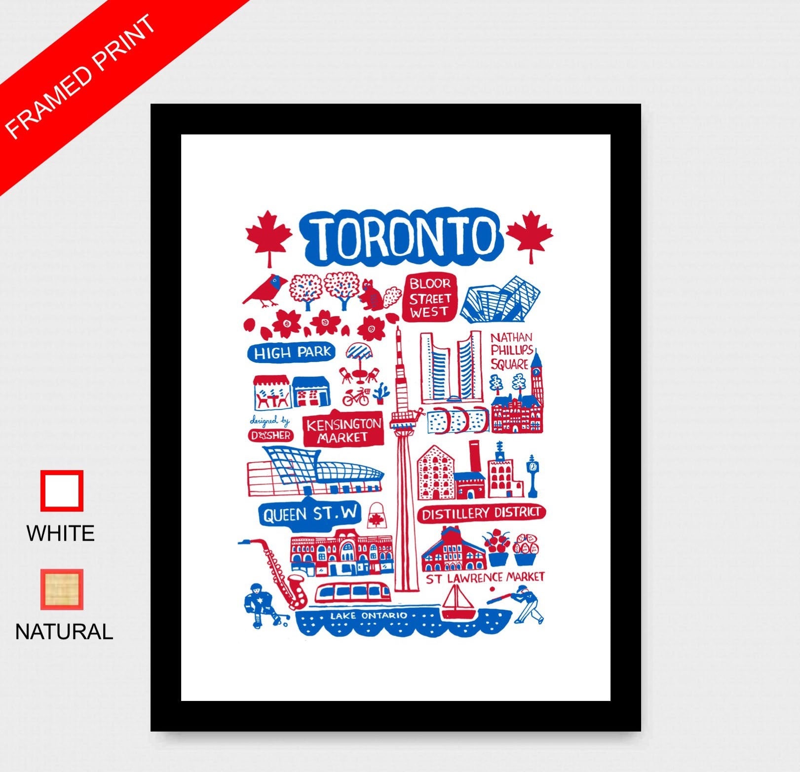 Toronto By Dasher Art Print - Julia Gash