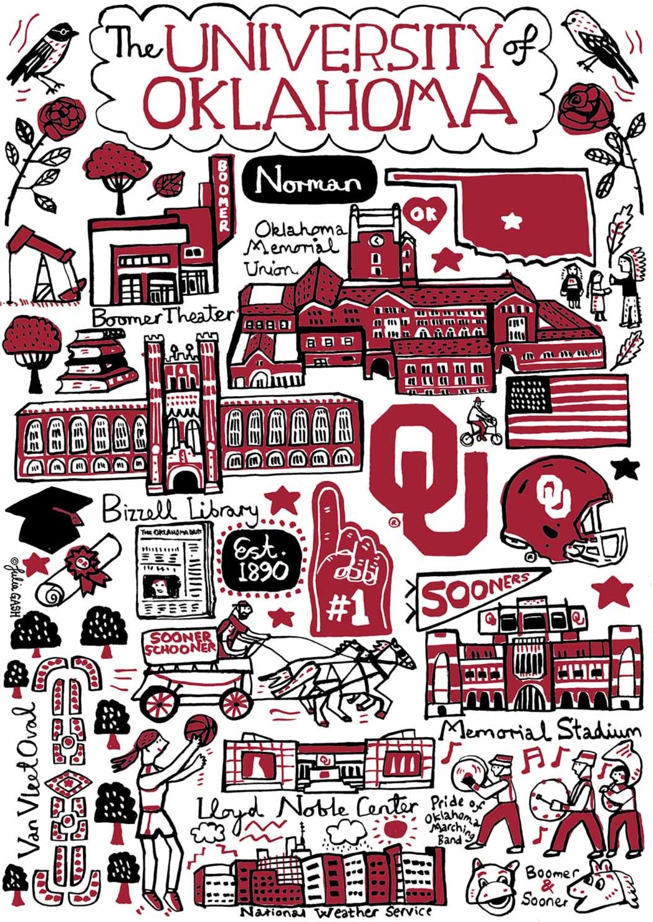 University of Oklahoma by Julia Gash