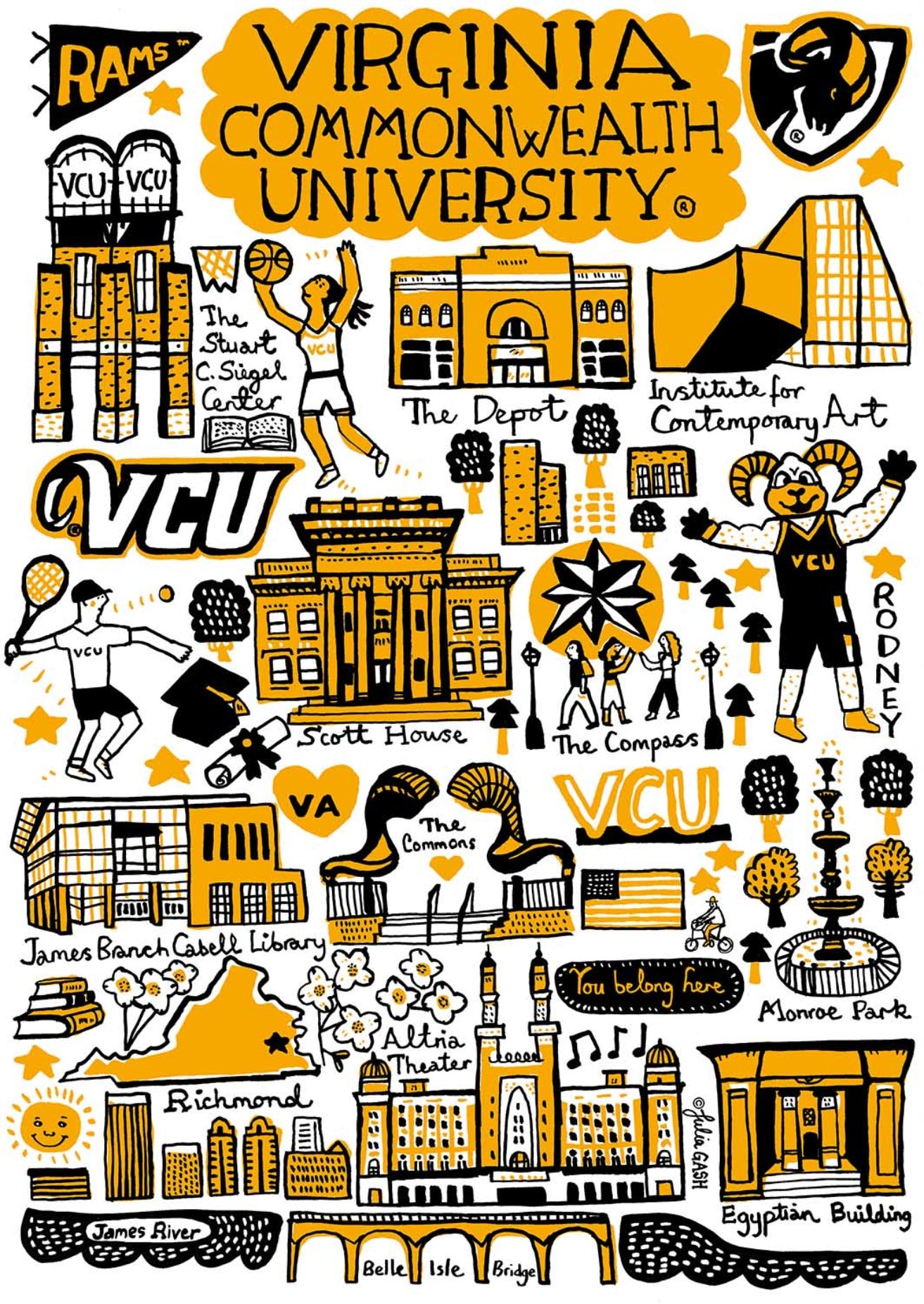 Virginia Commonwealth University Campus Map Virginia Commonwealth