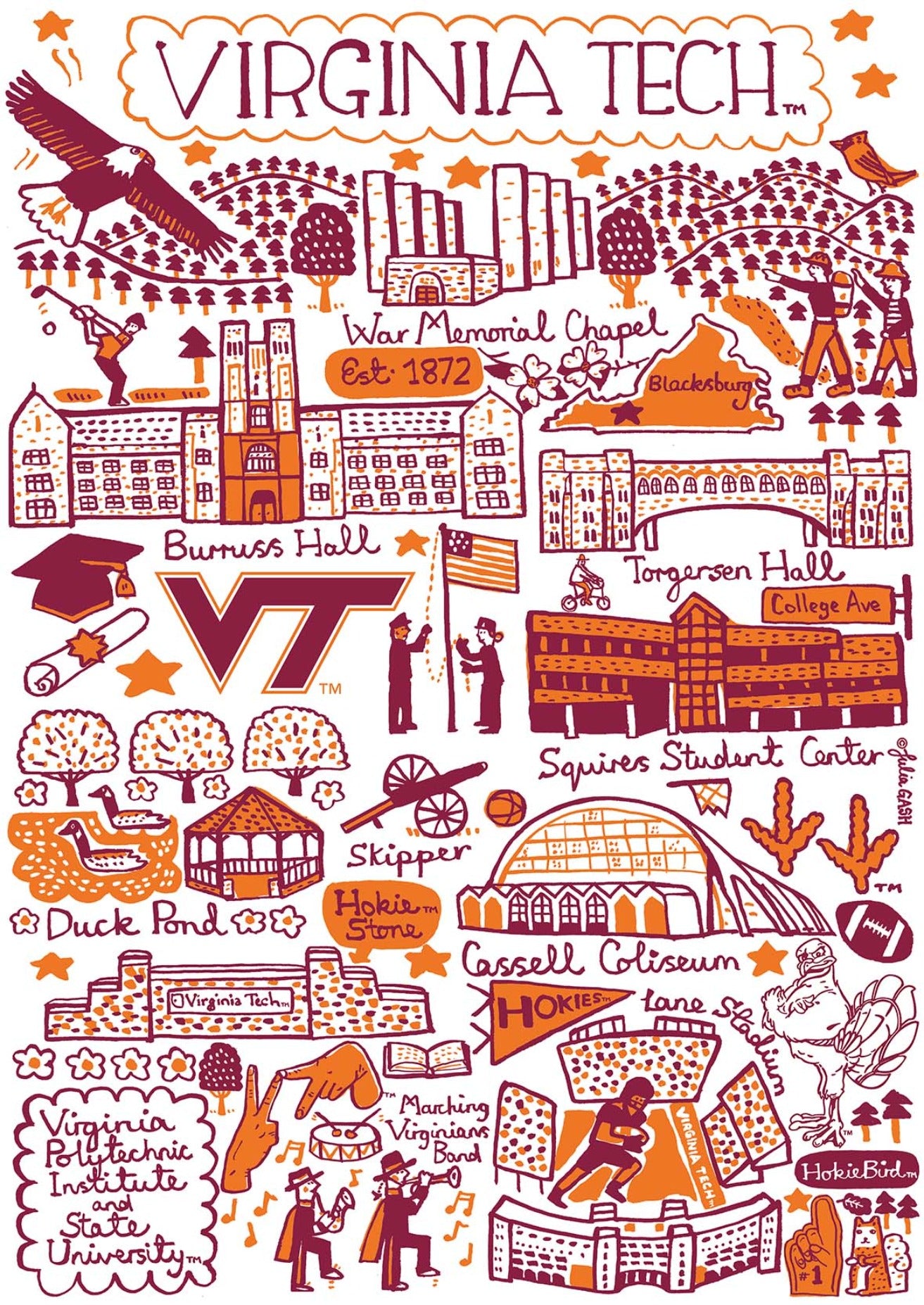 Virginia Tech by Julia Gash