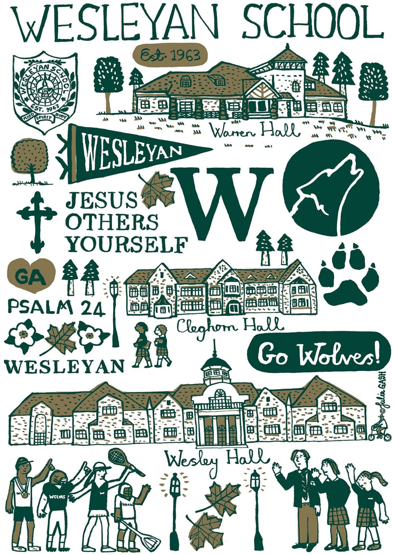 Wesleyan School  by Julia Gash