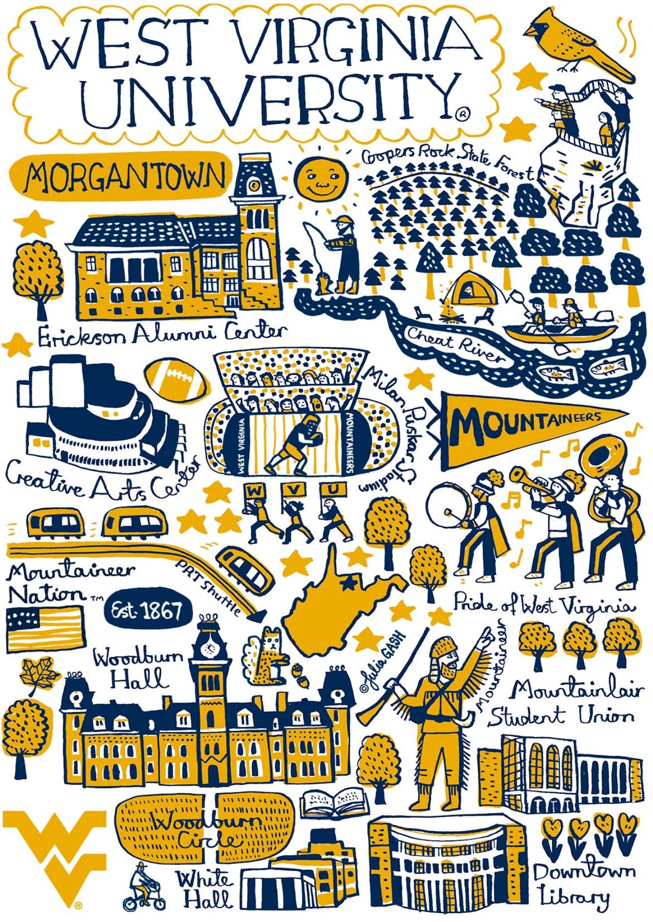 West Virginia University by Julia Gash