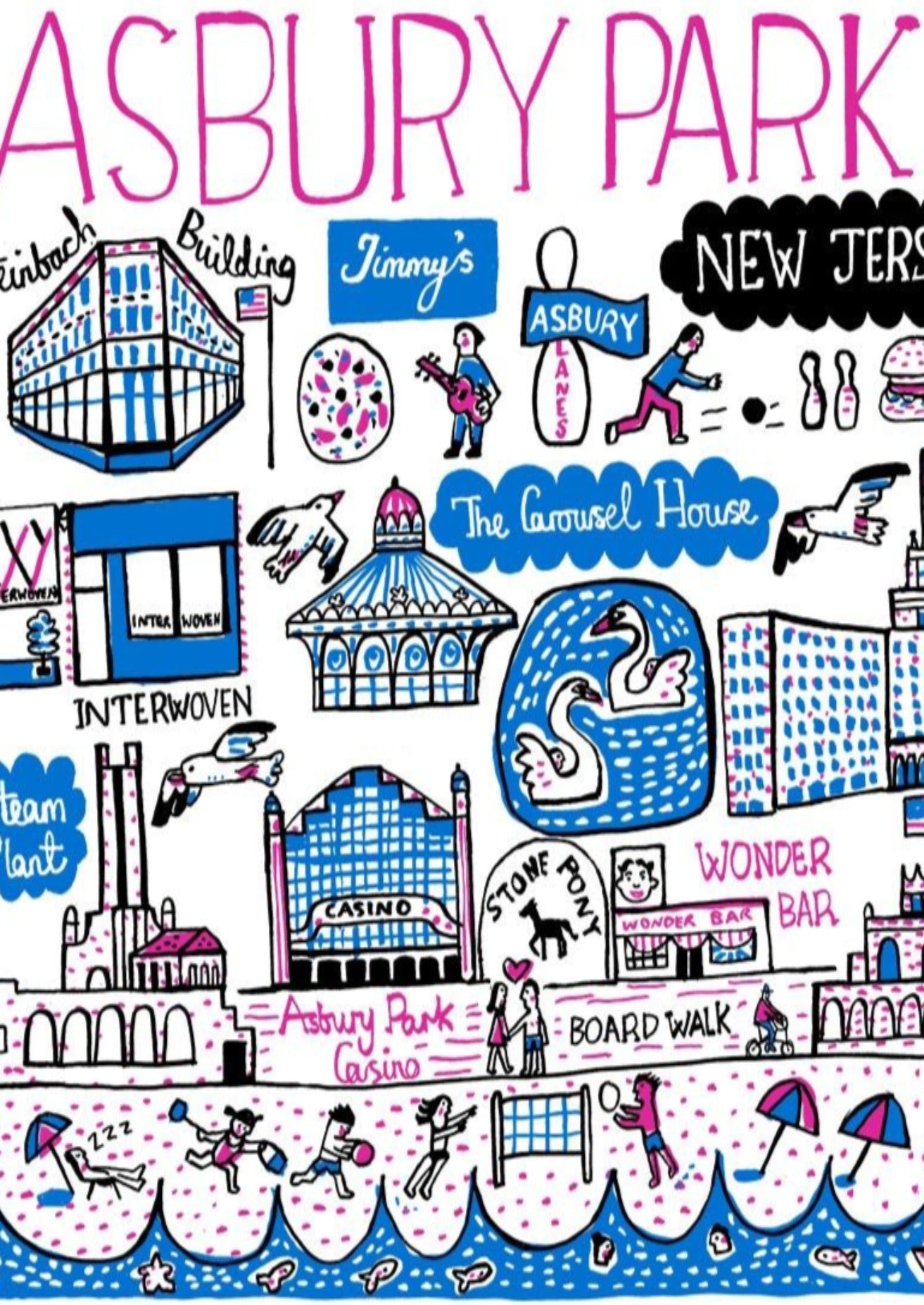 Asbury Park Art Print - Julia Gash