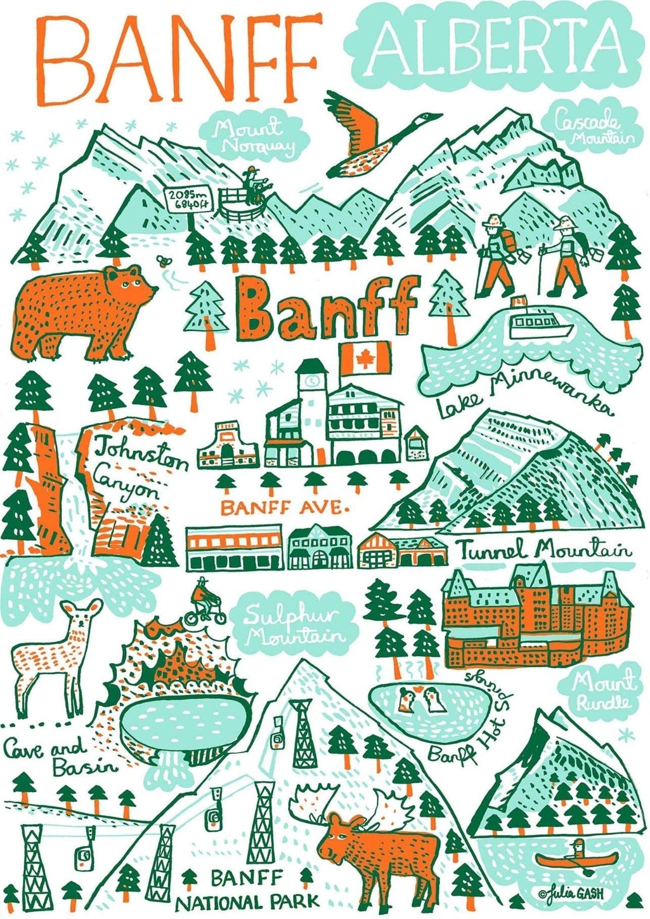 Banff Greeting Card - Julia Gash