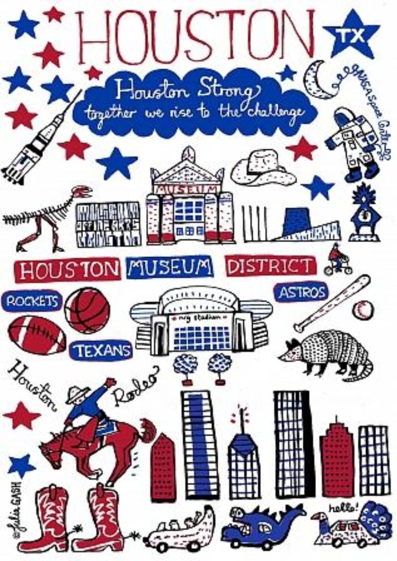 Houston Art Print - Julia Gash