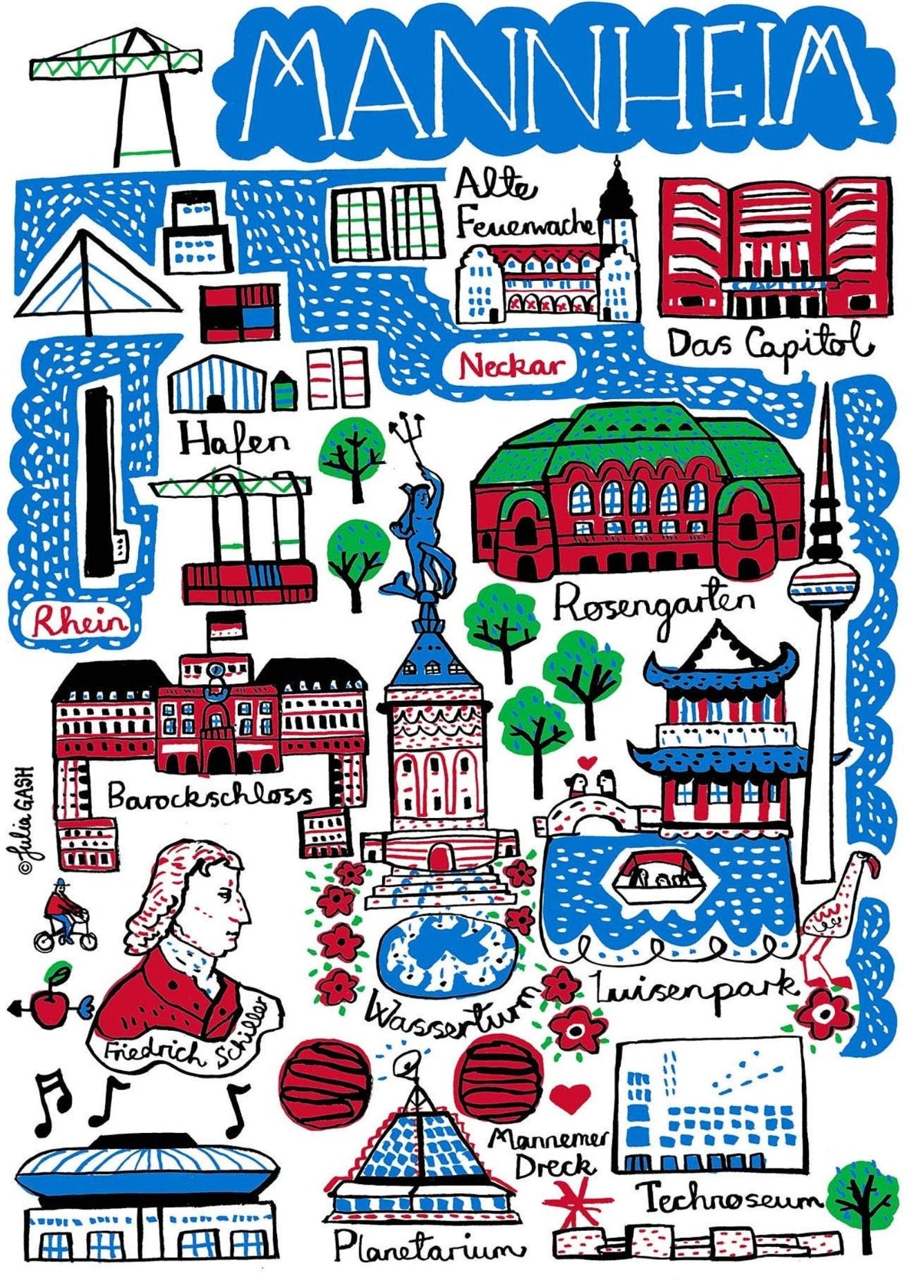 Mannheim Art Print - Julia Gash