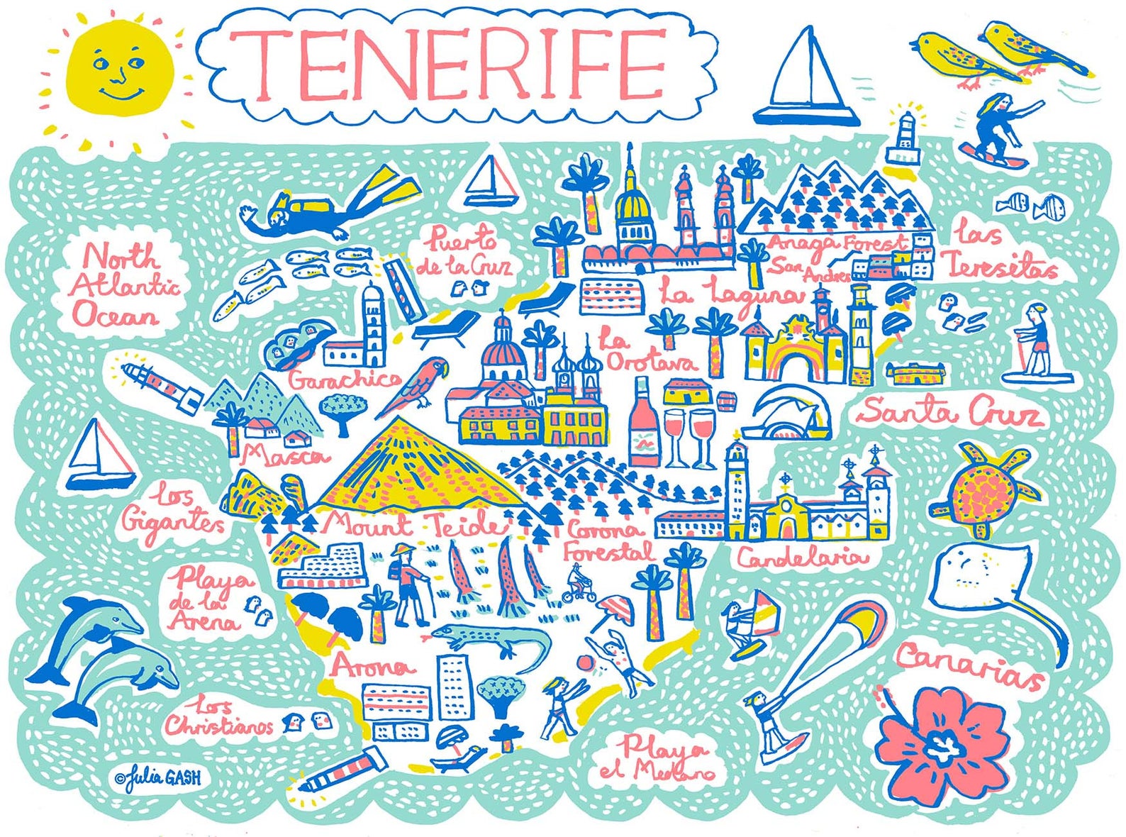 Tenerife Art Print - Julia Gash